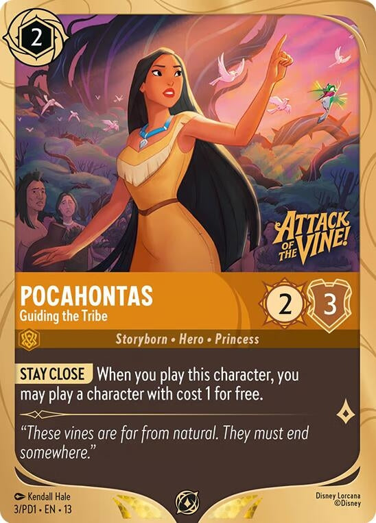 Image for Pocahontas - Guiding the Tribe (3) (Disney Lorcana Promo Cards) (DLPC) - Disney Lorcana