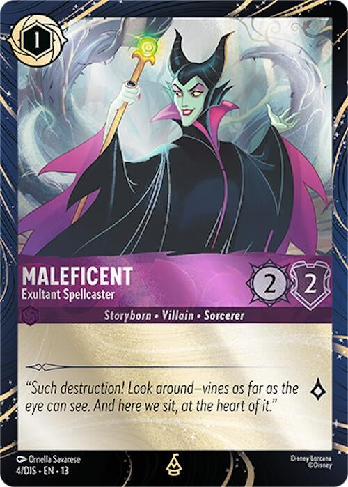 Image for Maleficent - Exultant Spellcaster (4) (Disney Lorcana Promo Cards) (DLPC) - Disney Lorcana