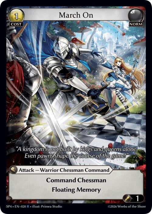 Image for March On (Curio Foil) (020) (Supporter Pack 4) (SP4) - Grand Archive TCG