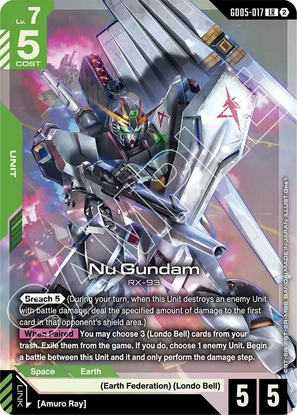 Image for Nu Gundam (GD05-017) (GD05-017) (Freedom Ascension) (GD05) - Gundam Card Game