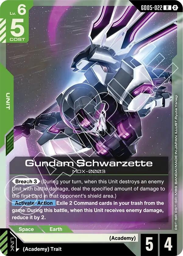 Image for Gundam Schwarzette (GD05-022) (Freedom Ascension) (GD05) - Gundam Card Game