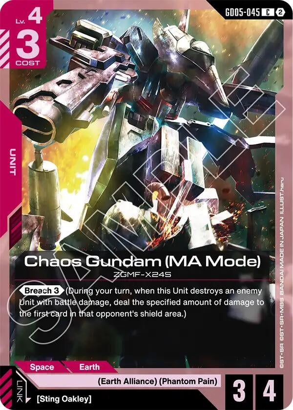 Image for Chaos Gundam (MA Mode) (GD05-045) (Freedom Ascension) (GD05) - Gundam Card Game