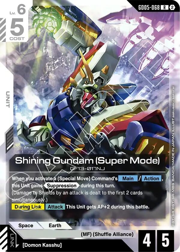 Image for Shining Gundam (Super Mode) (GD05-068) (Freedom Ascension) (GD05) - Gundam Card Game