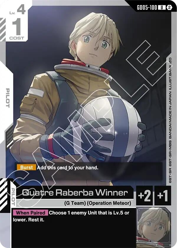 Image for Quatre Raberba Winner (GD05-100) (Freedom Ascension) (GD05) - Gundam Card Game