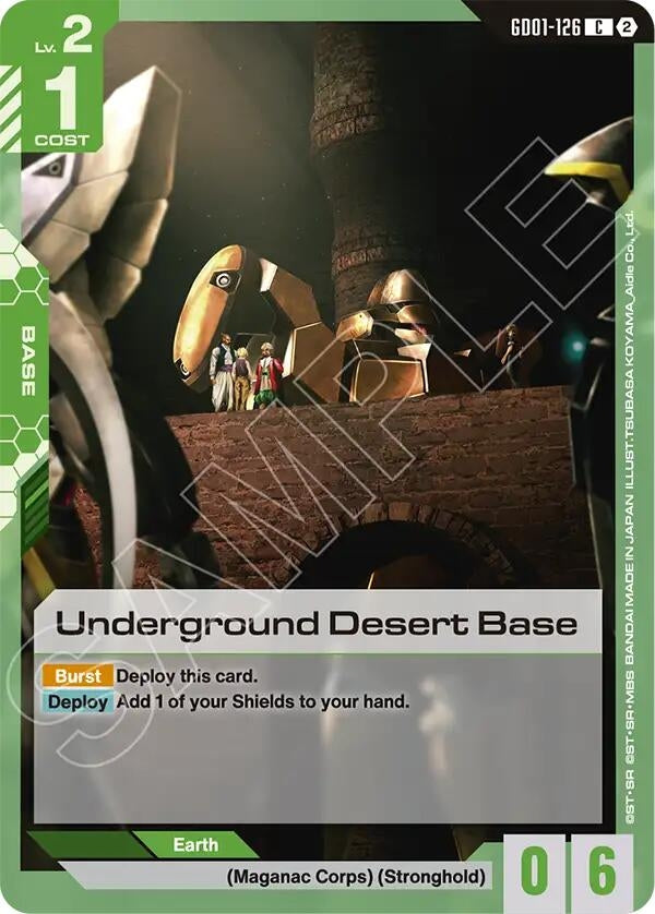 Image for Underground Desert Base (GD01-126) (Deck Build Box Freedom Ascension) (SC01) - Gundam Card Game