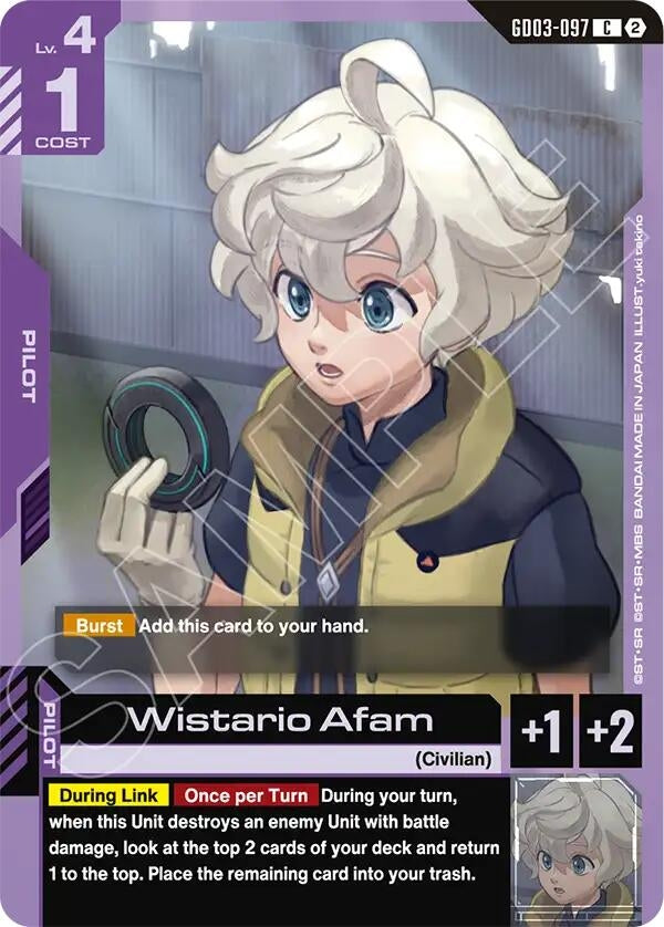 Image for Wistario Afam (GD03-097) (Deck Build Box Freedom Ascension) (SC01) - Gundam Card Game