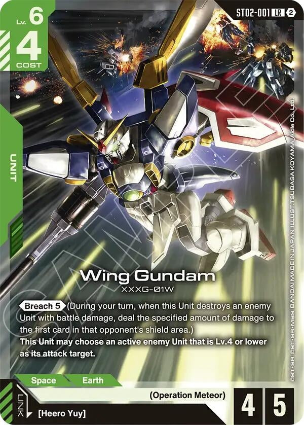 Image for Wing Gundam (ST02-001) (Deck Build Box Freedom Ascension) (SC01) - Gundam Card Game