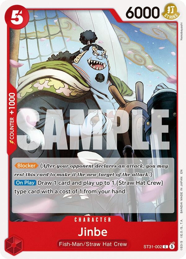 Image for Jinbe (ST31-002) (Starter Deck 31: RED Monkey.D.Luffy) (ST-31) - One Piece Card Game