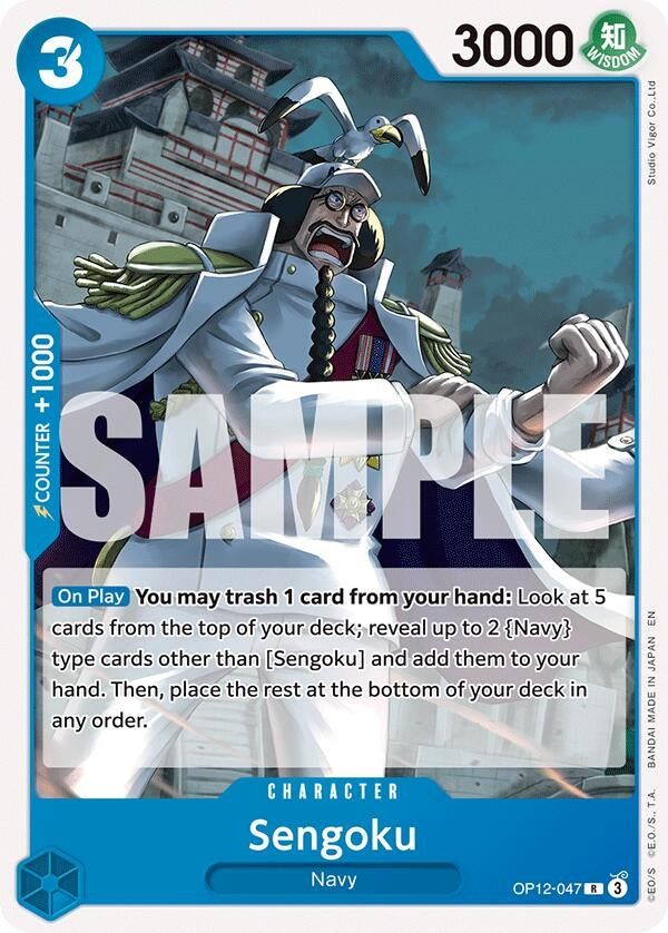 Image for Sengoku (OP12-047) (Starter Deck 33: BLUE Kuzan) (ST-33) - One Piece Card Game