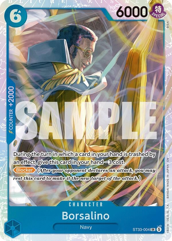 Image for Borsalino (ST33-004) (Starter Deck 33: BLUE Kuzan) (ST-33) - One Piece Card Game