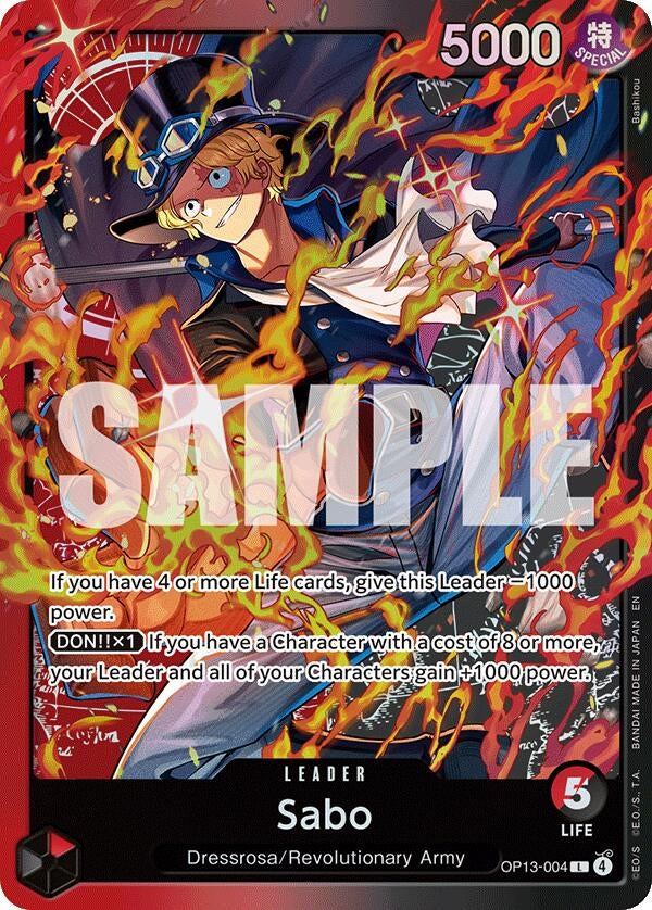 Image for Sabo (OP13-004) (OP13-004) (Starter Deck 35: RED/BLACK Sabo) (ST-35) - One Piece Card Game