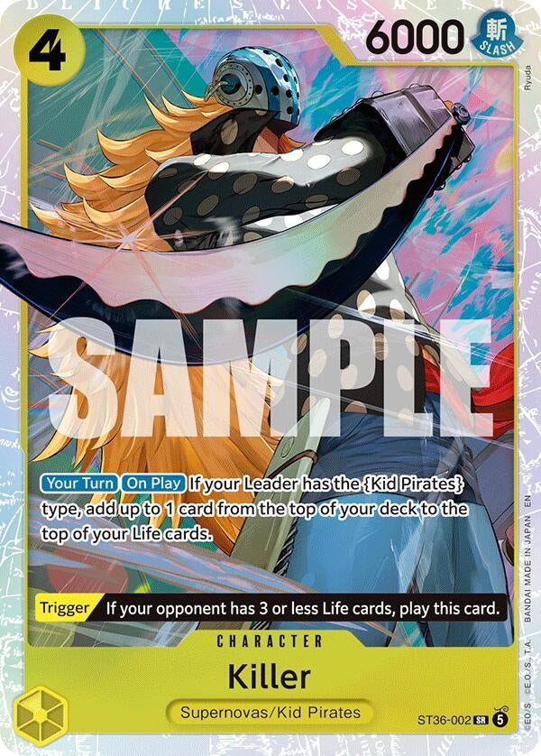 Image for Killer (ST36-002) (Starter Deck 36: YELLOW Eustass”Captain”Kid) (ST-36) - One Piece Card Game