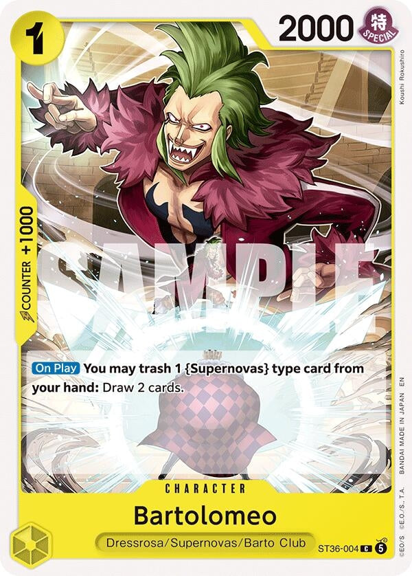 Image for Bartolomeo (ST36-004) (Starter Deck 36: YELLOW Eustass”Captain”Kid) (ST-36) - One Piece Card Game