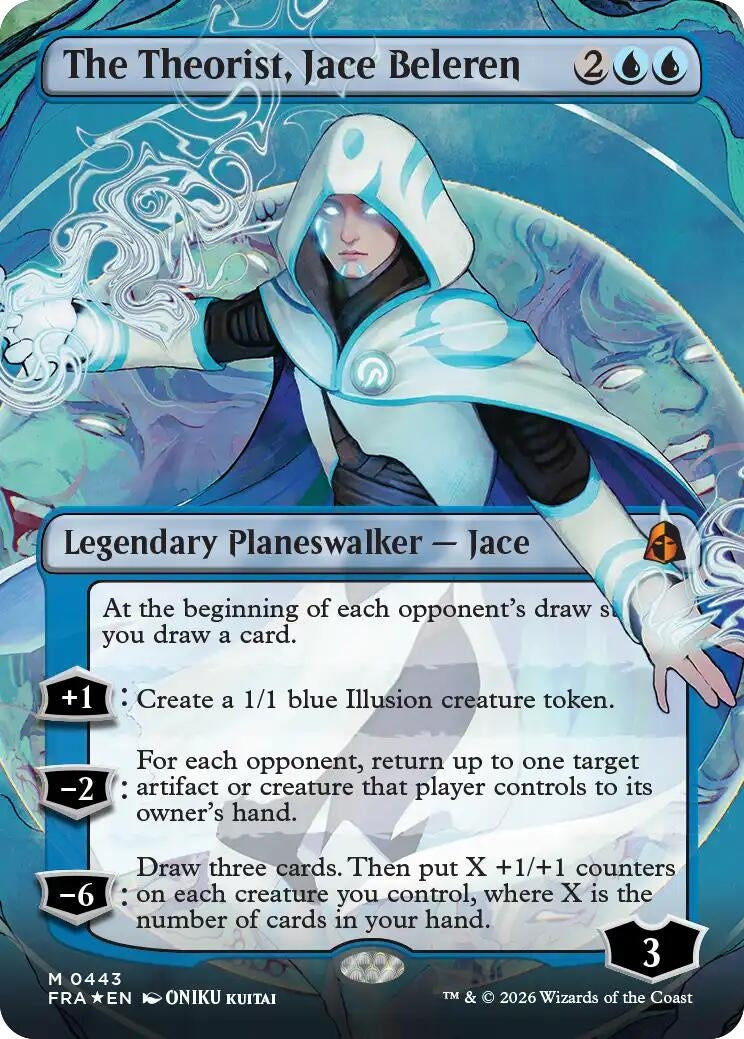 Image for The Theorist, Jace Beleren (Borderless) (0443) (443) (Reality Fracture) (FRA) - Magic: The Gathering