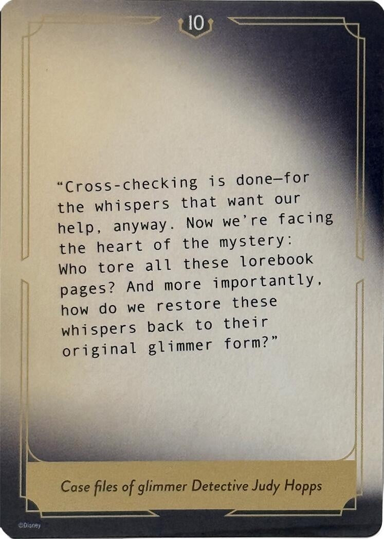 Image for Whispers in the Well Case File Cards (10 of 18) (Whispers in the Well) (10) - Disney Lorcana