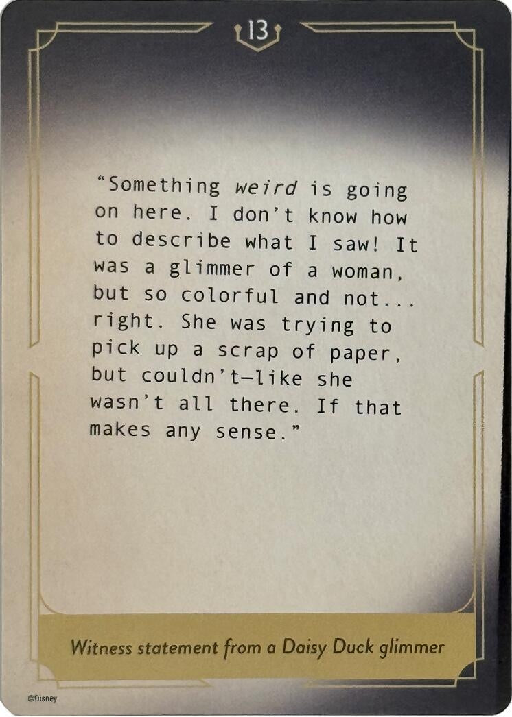 Image for Whispers in the Well Case File Cards (13 of 18) (Whispers in the Well) (10) - Disney Lorcana