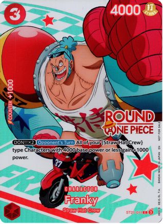 Franky (Round 1 Promo) (ST21-011) (One Piece Promotion Cards) (OP-PR)