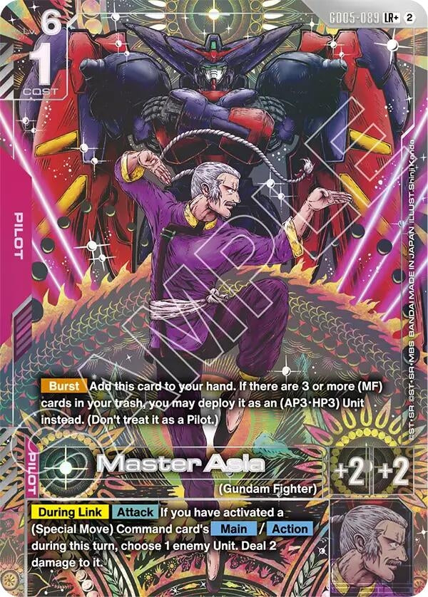 Image for Master Asia (LR+) (GD05-089) (Freedom Ascension) (GD05) - Gundam Card Game