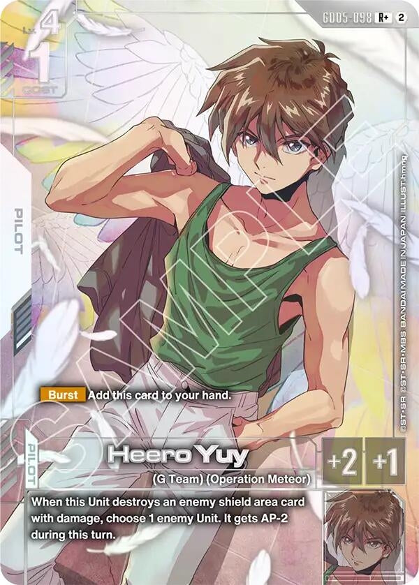 Image for Heero Yuy (R+) (GD05-098) (Freedom Ascension) (GD05) - Gundam Card Game