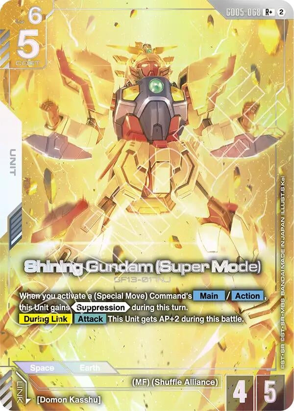 Image for Shining Gundam (Super Mode) (R+) (GD05-068) (Freedom Ascension) (GD05) - Gundam Card Game