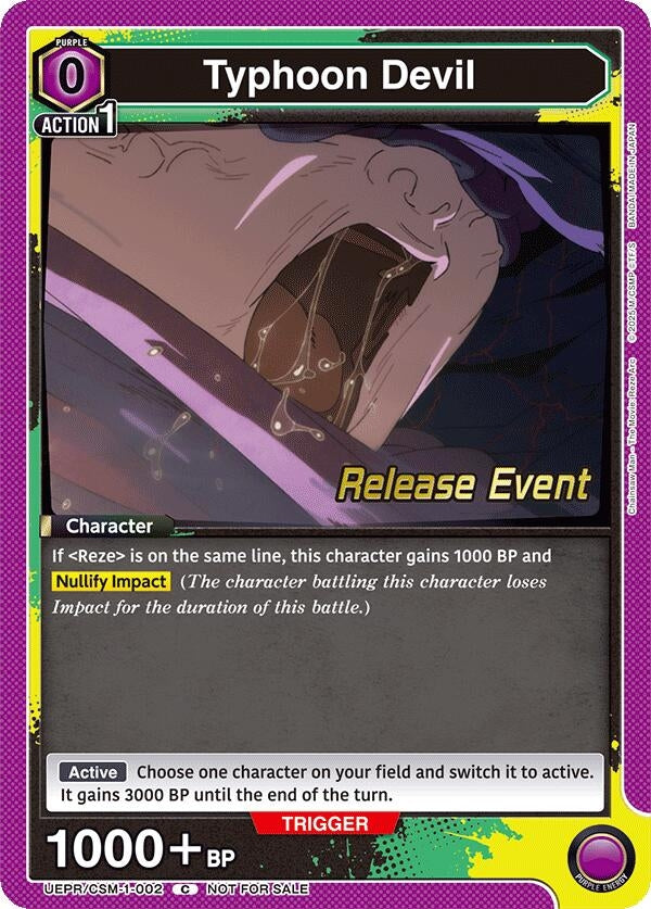 Image for Typhoon Devil (UE22BT/CSM-1-002) (UE22BT: CHAINSAW MAN Release Event) (UE22BT_RE) - Union Arena