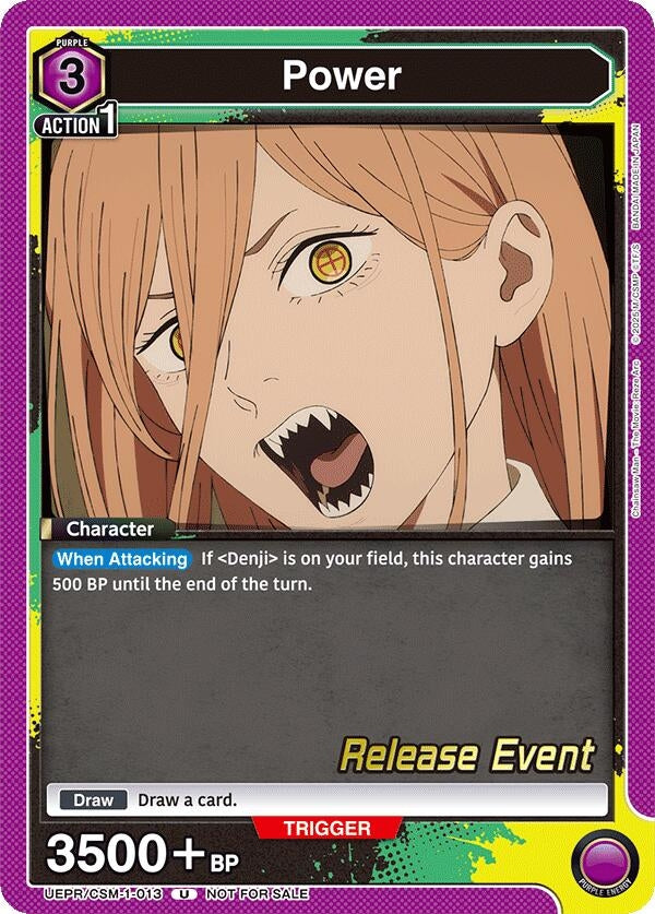 Image for Power (013) (UE22BT/CSM-1-013) (UE22BT: CHAINSAW MAN Release Event) (UE22BT_RE) - Union Arena
