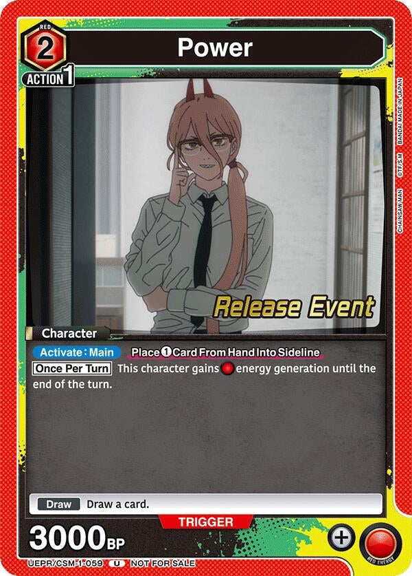 Image for Power (059) (UE22BT/CSM-1-059) (UE22BT: CHAINSAW MAN Release Event) (UE22BT_RE) - Union Arena
