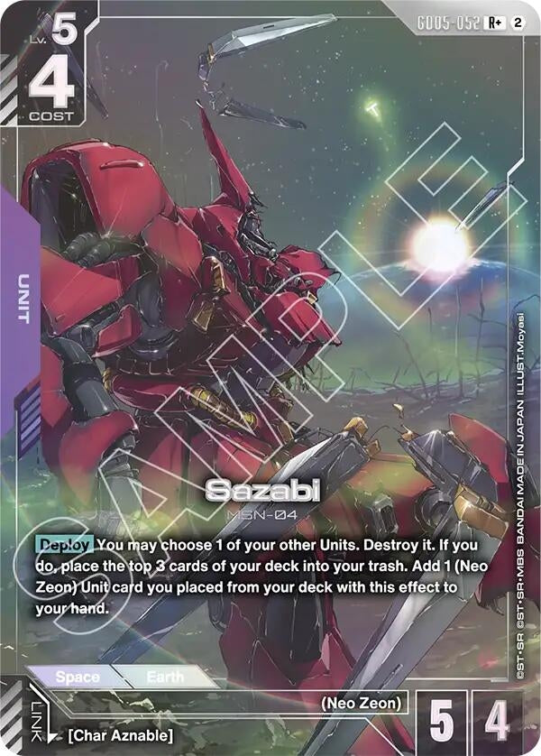 Image for Sazabi (R+) (GD05-052) (Freedom Ascension) (GD05) - Gundam Card Game