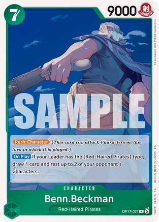 Benn.Beckman (OP17-027) (The World's Strongest Warriors) (OP17) - PokeBox USA