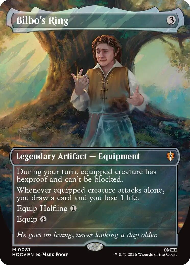 Image for Bilbo's Ring (Borderless) (Surge Foil) (81) (The Hobbit: Eternal-Legal) (HOC) - Magic: The Gathering