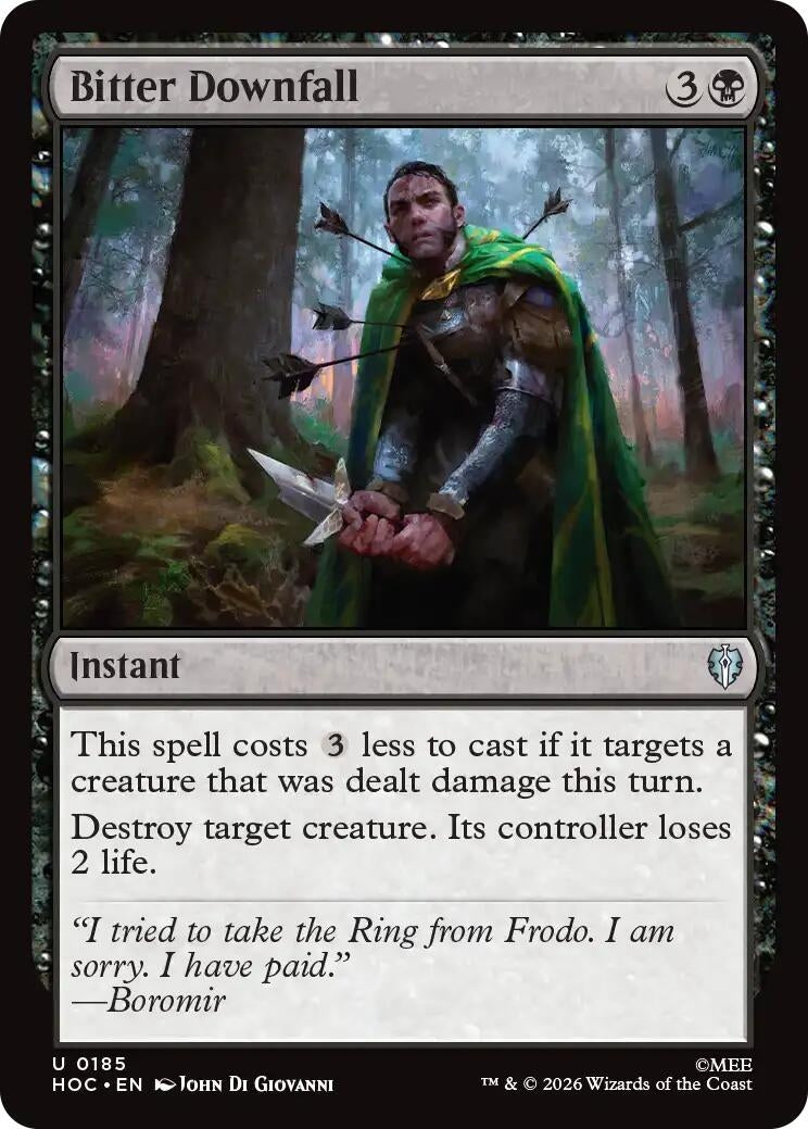 Image for Bitter Downfall (185) (The Hobbit: Eternal-Legal) (HOC) - Magic: The Gathering