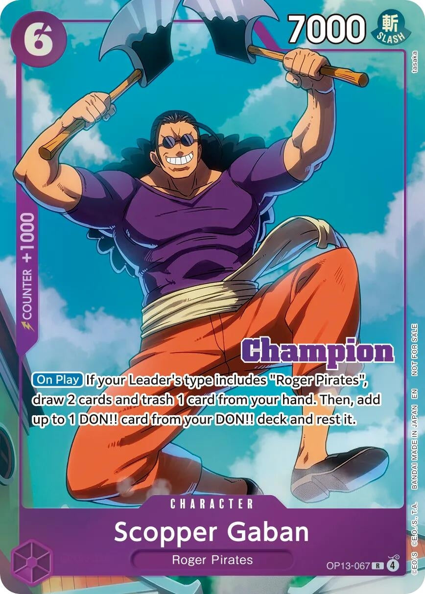 Image for Scopper Gaban (CS 26-27 Winner Card Set Vol.1) (OP13-067) (One Piece Promotion Cards) (OP-PR) - One Piece Card Game