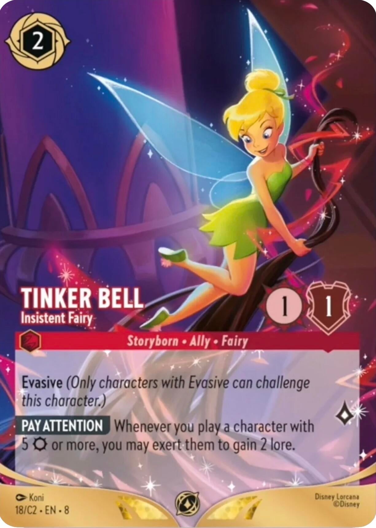 Image for Tinker Bell - Insistent Fairy (18) (Disney Lorcana Promo Cards) (DLPC) - Disney Lorcana