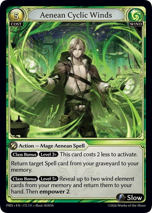 Image for Aenean Cyclic Winds (172) (.asphodel/paradise) (PRD) - Grand Archive TCG