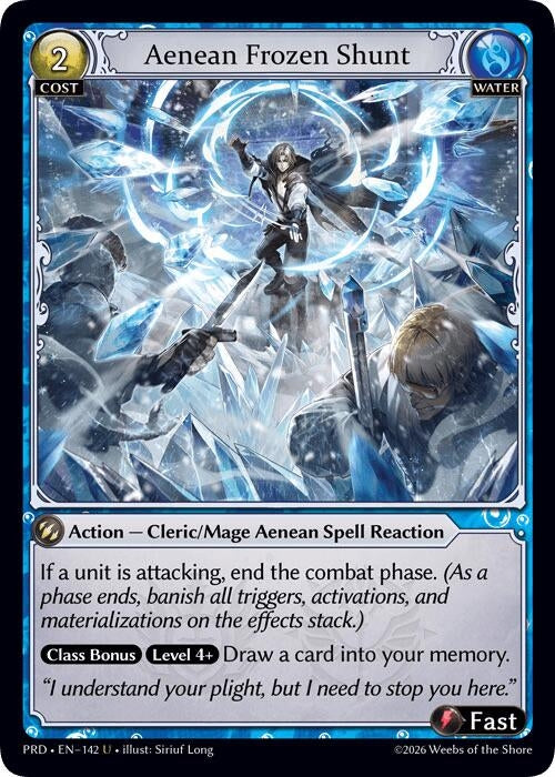 Image for Aenean Frozen Shunt (142) (.asphodel/paradise) (PRD) - Grand Archive TCG