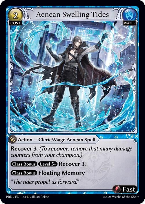 Image for Aenean Swelling Tides (143) (.asphodel/paradise) (PRD) - Grand Archive TCG