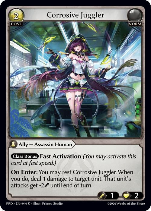 Image for Corrosive Juggler (046) (.asphodel/paradise) (PRD) - Grand Archive TCG