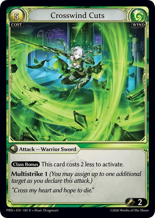 Image for Crosswind Cuts (185) (.asphodel/paradise) (PRD) - Grand Archive TCG