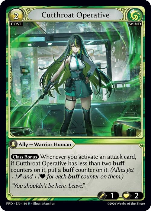 Image for Cutthroat Operative (186) (.asphodel/paradise) (PRD) - Grand Archive TCG