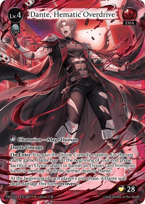 Image for Dante, Hematic Overdrive (UR) (007) (.asphodel/paradise) (PRD) - Grand Archive TCG