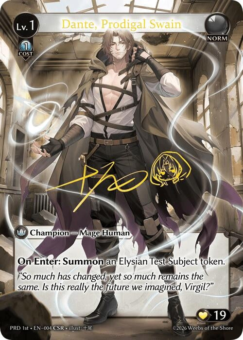 Image for Dante, Prodigal Swain (CSR) (004) (.asphodel/paradise) (PRD) - Grand Archive TCG