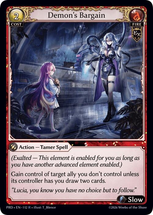 Image for Demon's Bargain (112) (.asphodel/paradise) (PRD) - Grand Archive TCG