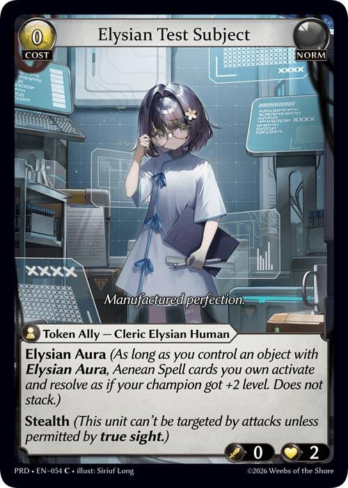 Image for Elysian Test Subject (054) (.asphodel/paradise) (PRD) - Grand Archive TCG