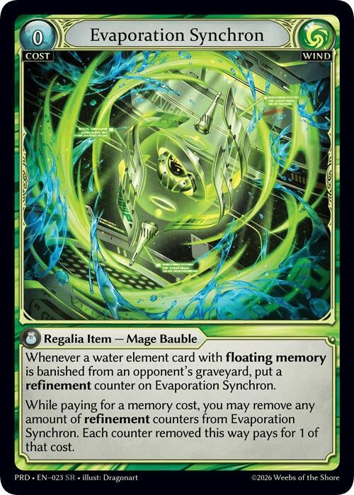 Image for Evaporation Synchron (023) (.asphodel/paradise) (PRD) - Grand Archive TCG