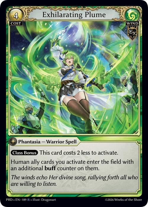 Image for Exhilarating Plume (189) (.asphodel/paradise) (PRD) - Grand Archive TCG