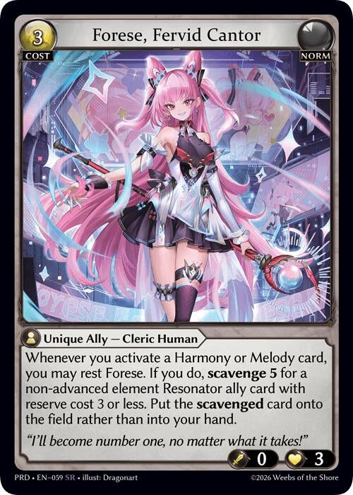 Image for Forese, Fervid Cantor (059) (.asphodel/paradise) (PRD) - Grand Archive TCG