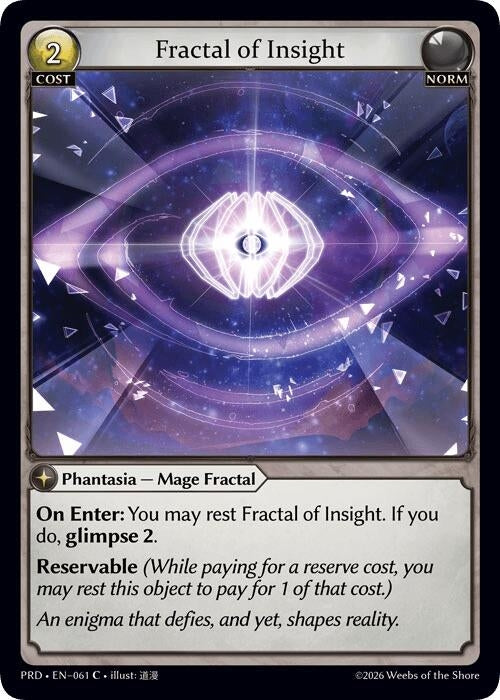 Image for Fractal of Insight (061) (.asphodel/paradise) (PRD) - Grand Archive TCG