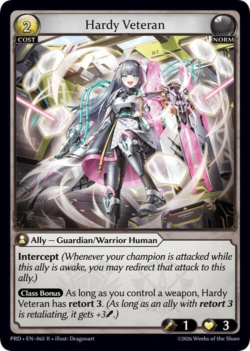 Image for Hardy Veteran (065) (.asphodel/paradise) (PRD) - Grand Archive TCG