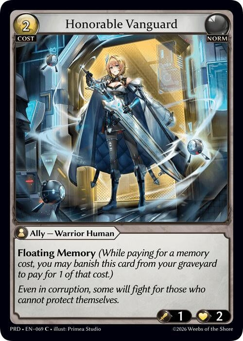 Image for Honorable Vanguard (069) (.asphodel/paradise) (PRD) - Grand Archive TCG