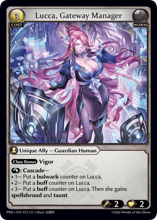 Image for Lucca, Gateway Manager (072) (.asphodel/paradise) (PRD) - Grand Archive TCG